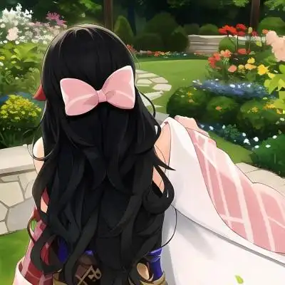 手绘女生背影头像气质唯美高清图片