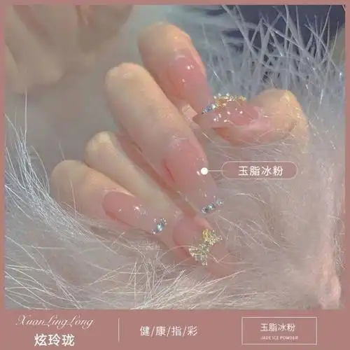 网红款玉脂冰粉指甲油胶2021年新款流行色果冻裸粉美甲专用光疗胶