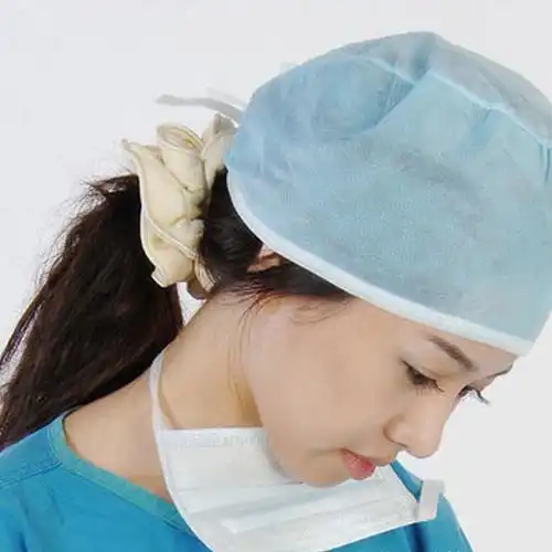医用一次性护士帽,无纺布医用医生帽医用一次性系带医生帽医用图片