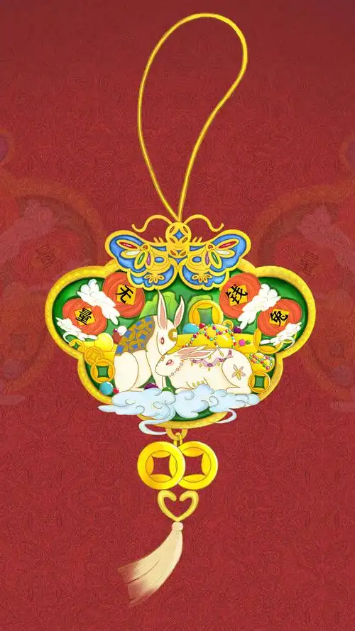 金兔献瑞,兔至福到——桐门国风兔年生肖作品
