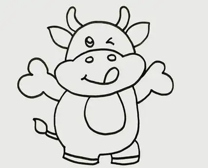 卡通牛简笔画图片大全 - 爱知识网