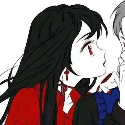 一对两张病娇系情头动漫头像,情侣头像图片-回车桌面