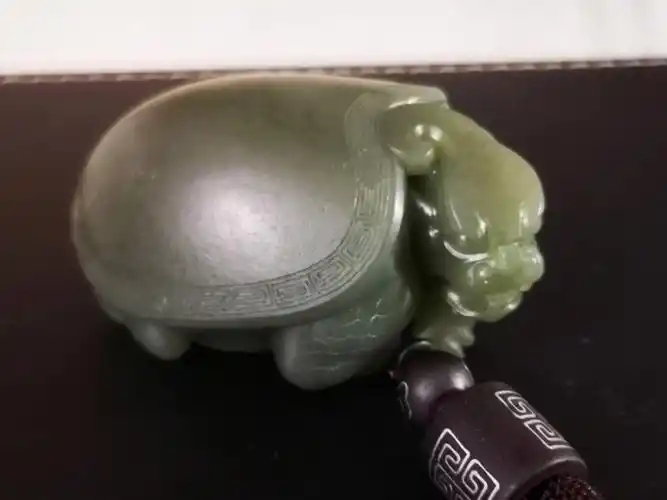 石趣丨和田玉青玉籽料龙龟