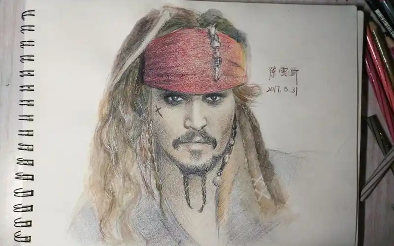 【手绘】加勒比海盗 杰克船长 约翰尼.德普