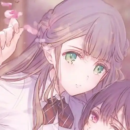 手绘少女心闺蜜双人头像