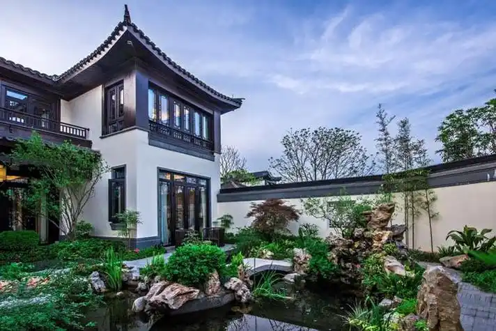 无锡宜兴中式园林别墅(宜兴别墅庭院设计公司)无锡宜兴中式园林别墅