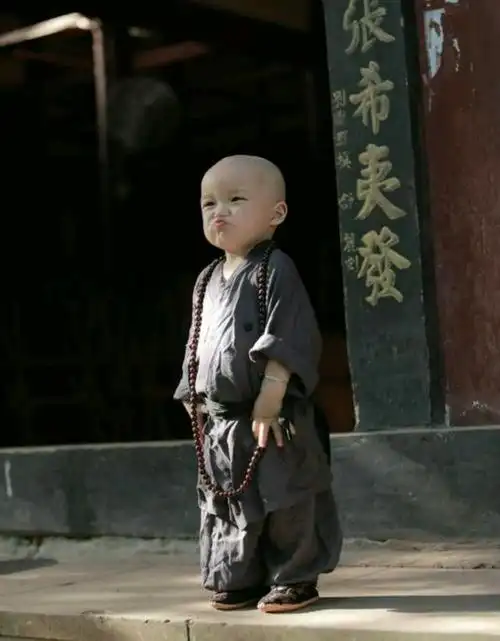 可爱呆萌的小沙弥