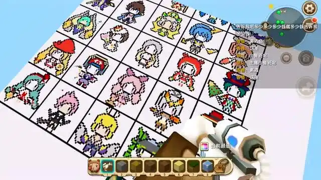 迷你世界王者荣耀像素画,小伙伴看看有没有你的本命英雄呢