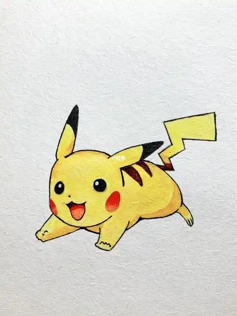 简笔画画的皮卡丘