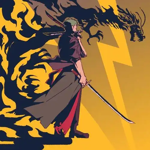 海贼王:索隆头像分享,抱着狮子睡觉萌翻,在柳叶下眺望远方唯美|三刀流