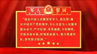 军人宣誓誓词文字展板[效忠]视频模板下载