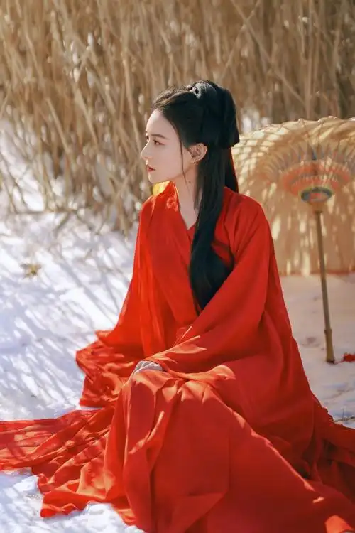 刘子鹤红衣古风造型