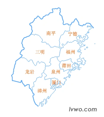 福建省行政区划及区划地图