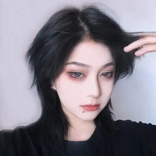 片希假发男生鲻鱼头超a狼尾酷帅气韩版自然短直发个性cos蓬松全头套式