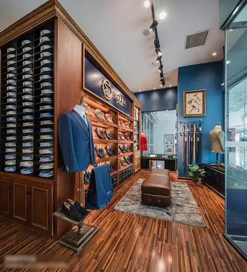 麦梯定制服装男装西装店镇江万达广场门店装修