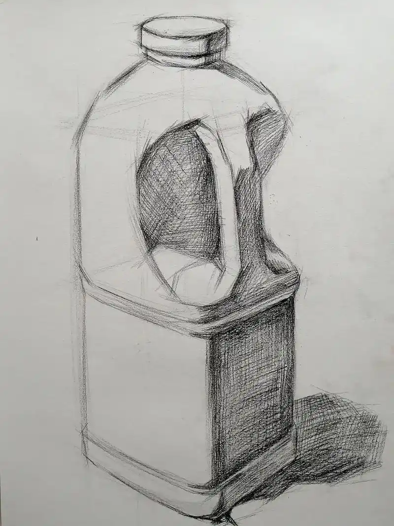 素描练习#绘画 #素描 #素描静物 #绘画过程 #临摹练习  - 抖音