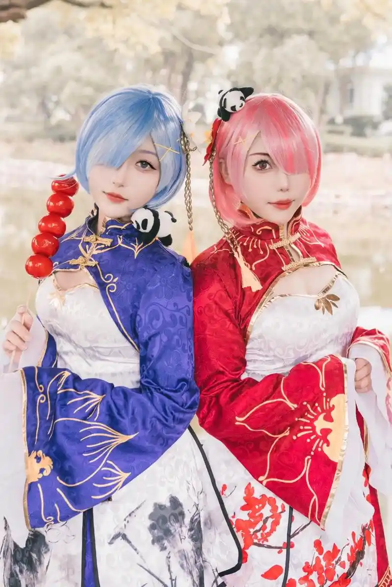 蕾姆拉姆会一直陪伴着你,一起迎花开94.#cos正片 #re - 抖音