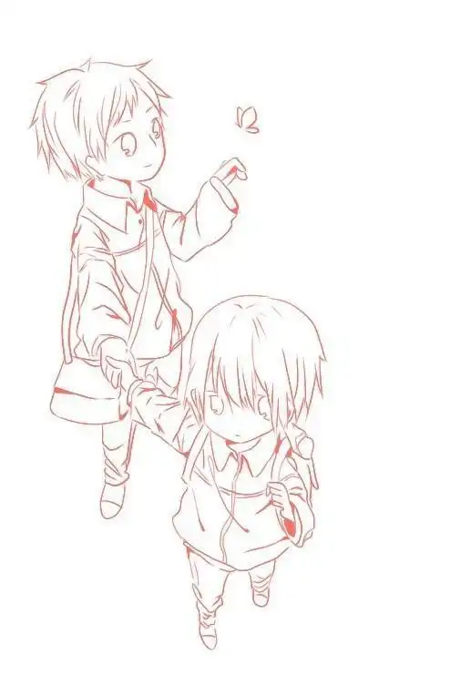 卡通动漫人物简笔画动漫男女