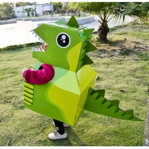 同款恐龙纸箱可穿纸板模型儿童纸皮玩具手工制作diy动物穿拼装幼儿园