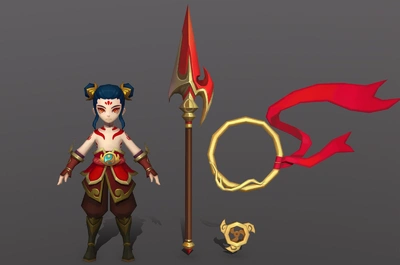 卡通q版哪吒三太子 混天绫 风火轮 西游记