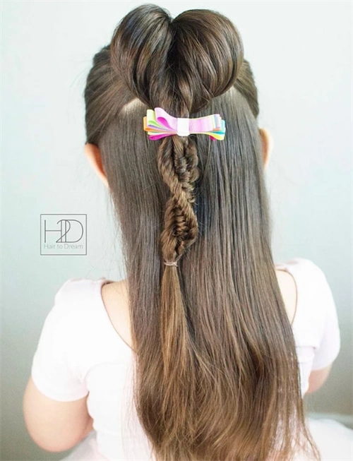 小女孩气质长发造型 编发扎发盘发极美_儿童发型 - 美发站