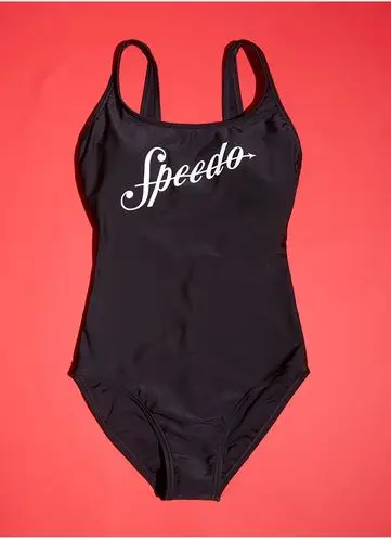 女士修身显瘦 女子时尚海岸线系列初心款抗氯连体三角泳衣 蓝色 38/xl