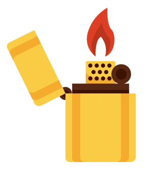 点火工具打火机简图效果图pngpsd2000*2000父亲节礼物手绘打火机png