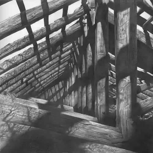 唯美的素描风景画,好像一张老照片!