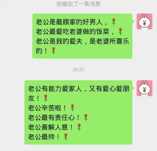 赞美,肯定老公的集文