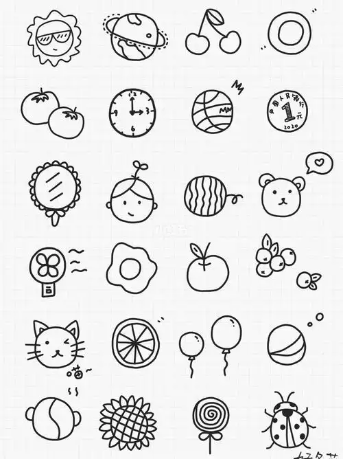 简笔画之生活中的圆