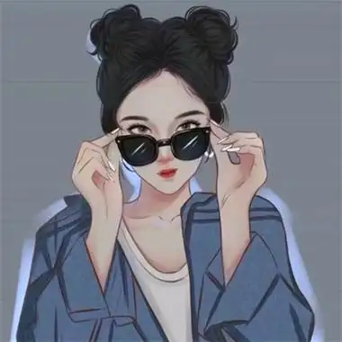 超火不易撞的动漫手绘酷拽女头_女生头像_美头网