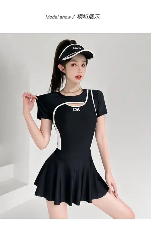 泳衣女款2024年新款遮肉显瘦连体女士游泳衣保守微胖女孩遮肚泳装