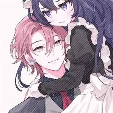 超甜的情侣头像一对两张卡通动漫情侣头像可爱图片