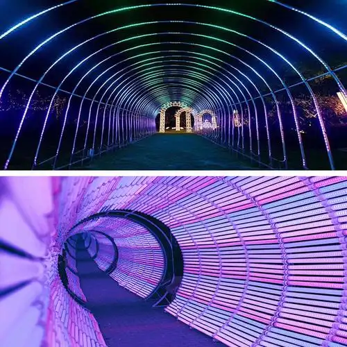 灯光秀时时光隧道商场引流通道亮化走廊装饰装饰灯