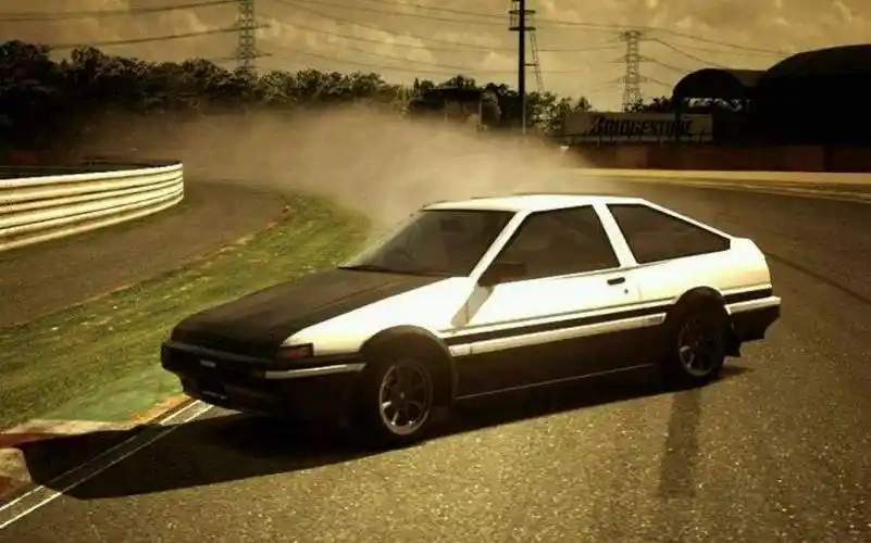 ae86山路漂移,白天.