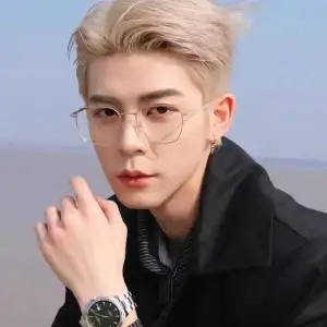 金丝边眼镜框斯文败类男