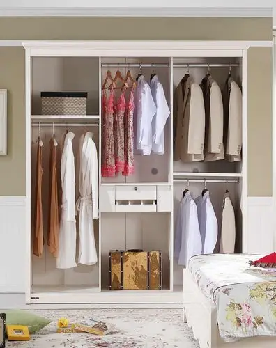 清新简约韩式田园 三门推拉衣柜