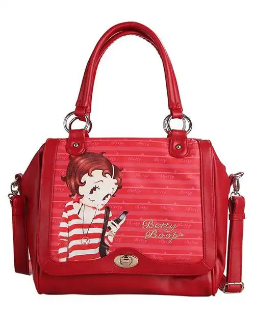 贝蒂betty boop 女款高级红色侧肩/斜挎袋