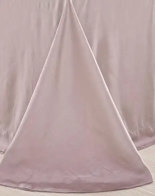 浅豆沙色爽滑素色天丝四件套1.8米床