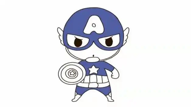 美国队长的简单画法