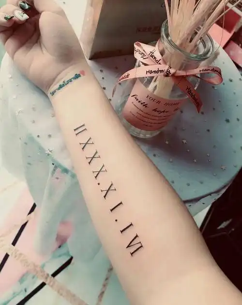 罗马数字纹身图片