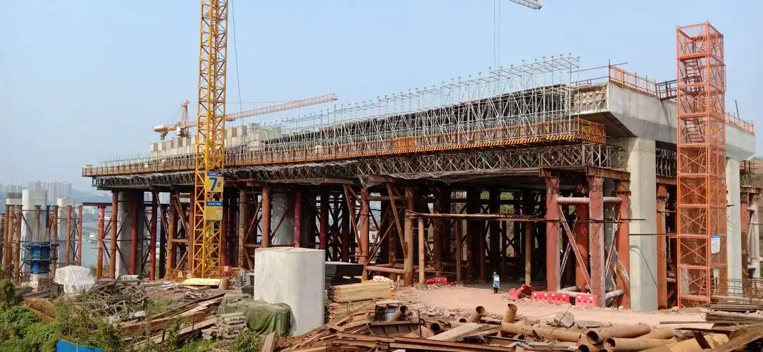 重庆白居寺大桥东引桥第一联箱梁施工【1】