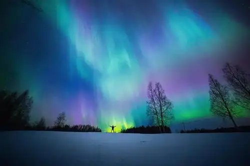 一起看极光北欧三国清凉发布北欧极地项目