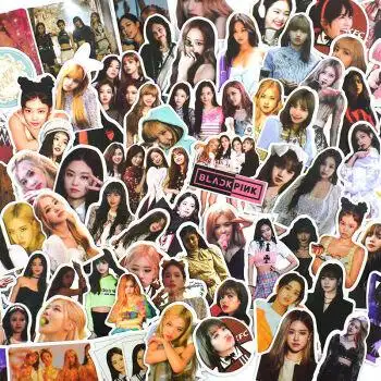blackpink贴纸手帐贴纸明星blackpin墨lisajenniejisoorose手black