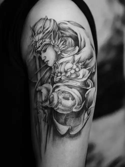 赵云_纹身图案手稿图片_二喜的纹身作品集