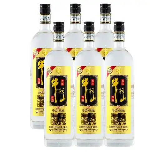 牛栏山二锅头珍品陈酿20年 53度原味土豪金黑标浓香型白酒1l*6瓶
