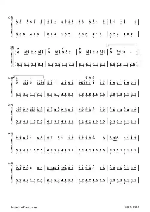 you-寒蝉鸣泣之时解目明篇ed双手简谱预览2-钢琴谱文件(五线谱,双手