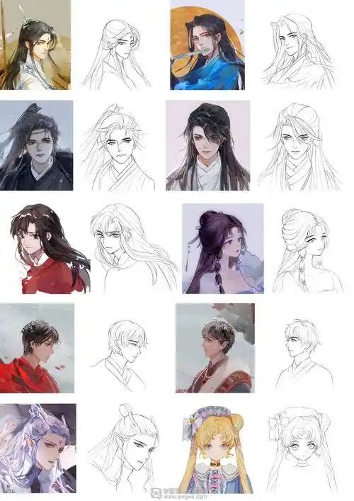 古风插画嘴巴的基本画法