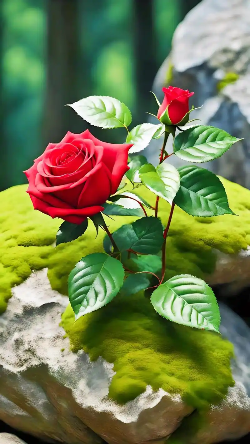 红玫瑰花语:真爱,热情,浓情款款.愿十万大山里的红色玫瑰花永 - 抖音