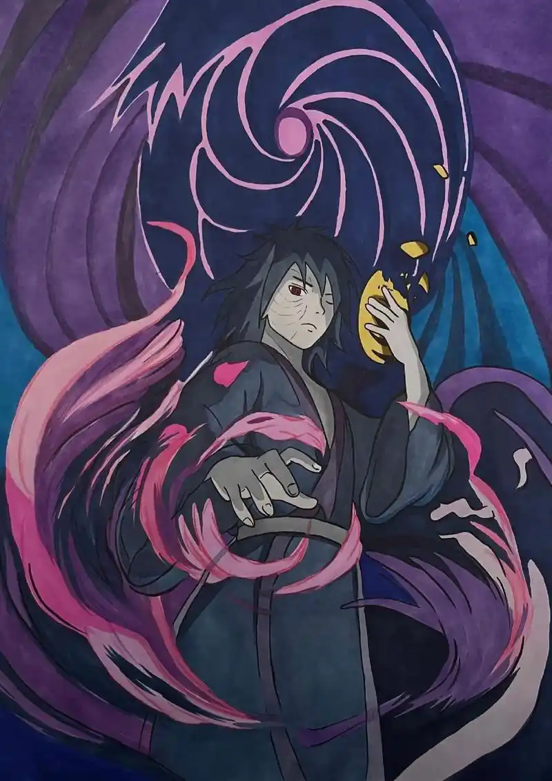 宇智波带土二创#宇智波带土 #画画 #火影忍者 #火影  - 抖音